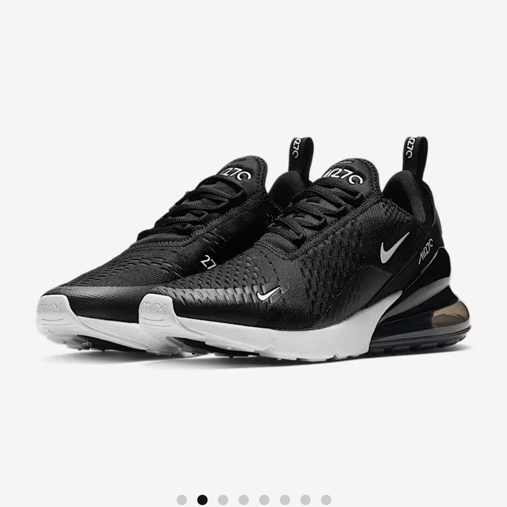 Nike Black and White AirMax 270s
